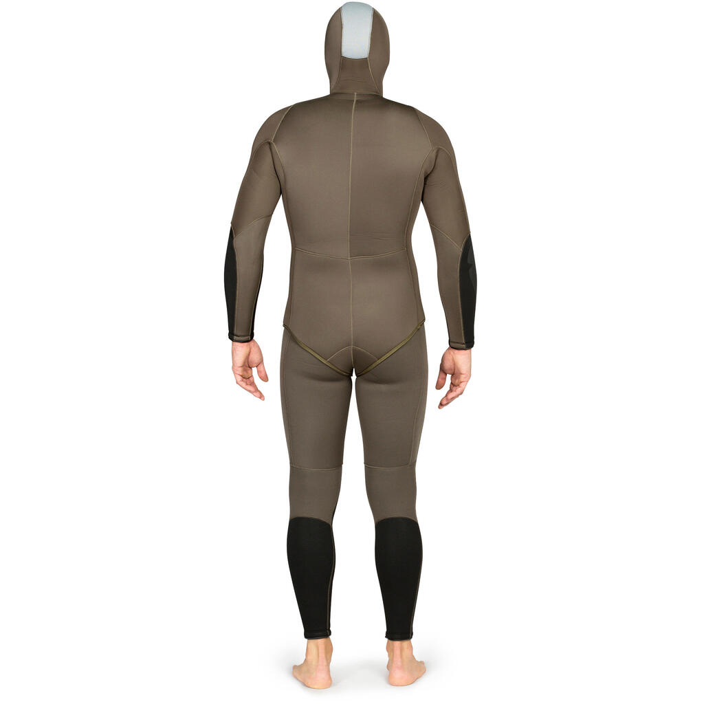 Spearfishing Wetsuit Jacket Plush Neoprene 7 mm SPF 100