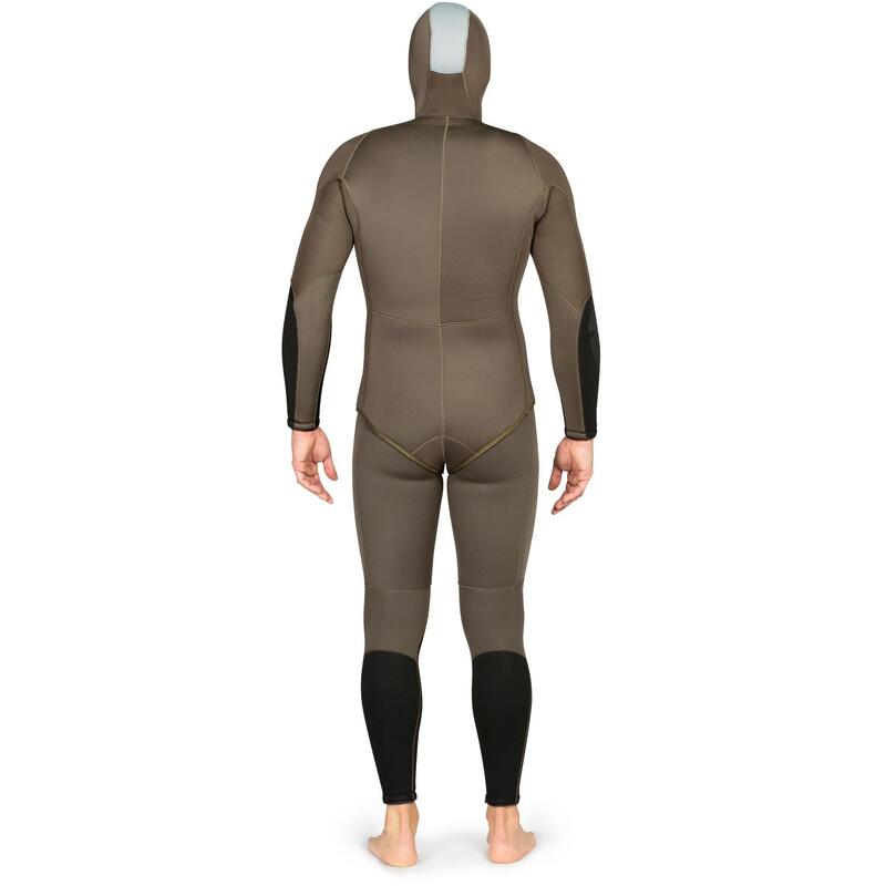 Chaqueta Pesca submarina SPF 500 Hombre Neopreno 7 mm Caqui