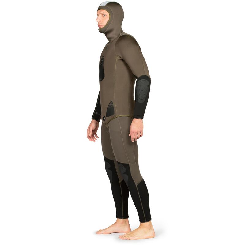 Pánská potápěčská bunda neopren 7 mm SPF 500 khaki