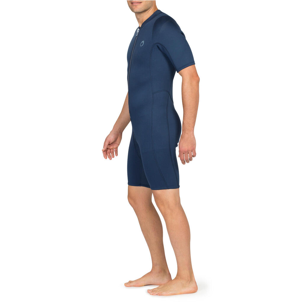 Neoprenanzug Shorty Schnorcheln 100 Herren blau