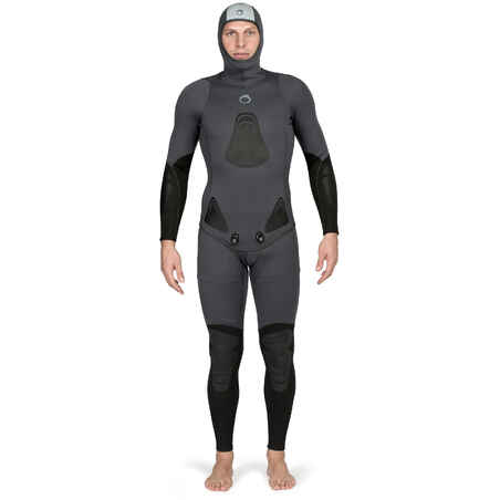 Men's  3 mm neoprene jacket SPF 500 grey