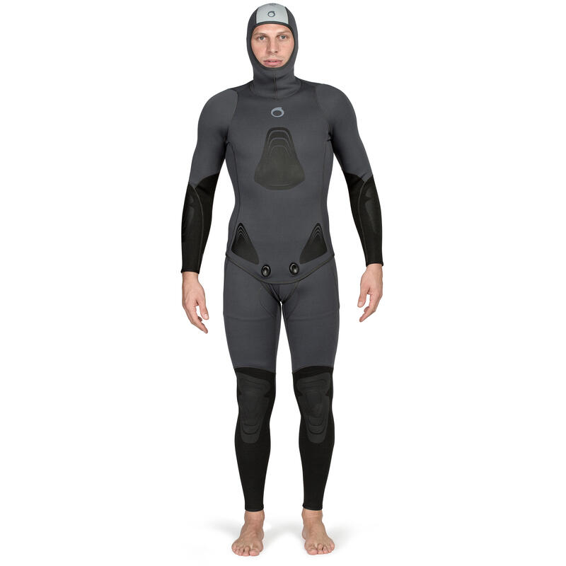 Neoprenjacke Freediving Herren 3 mm - SPF 500 grau