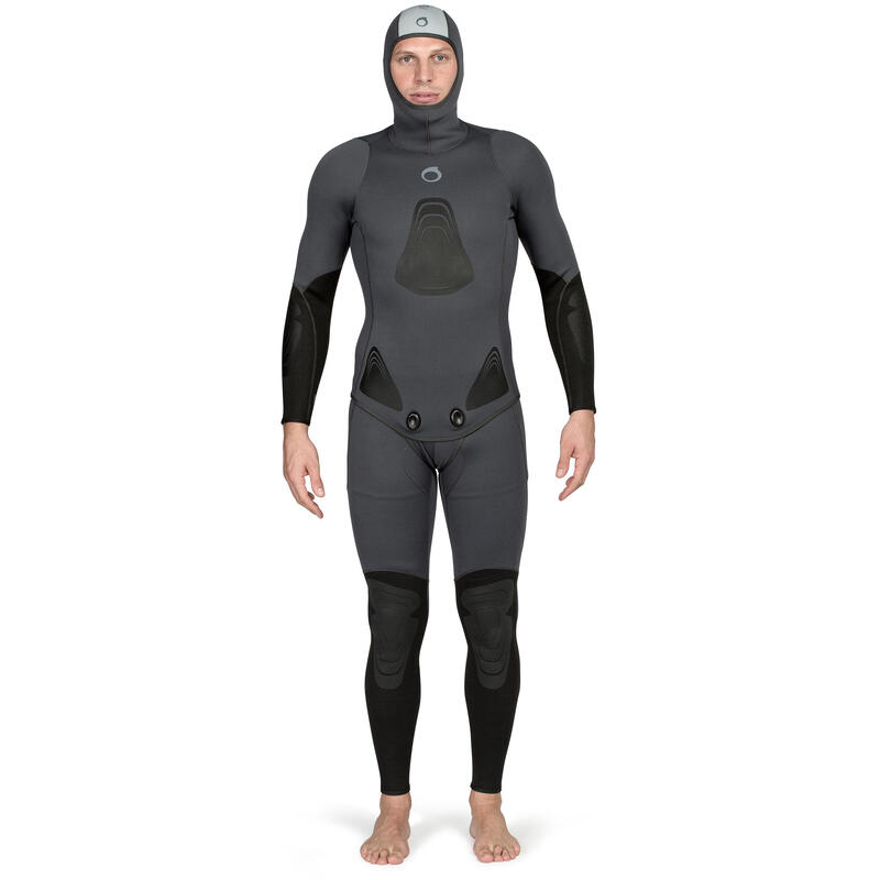 Pánská neoprenová bunda na potápění SPF 500 3 mm šedá