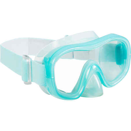 Masque d'apnée freediving FRD120 vert clair gris