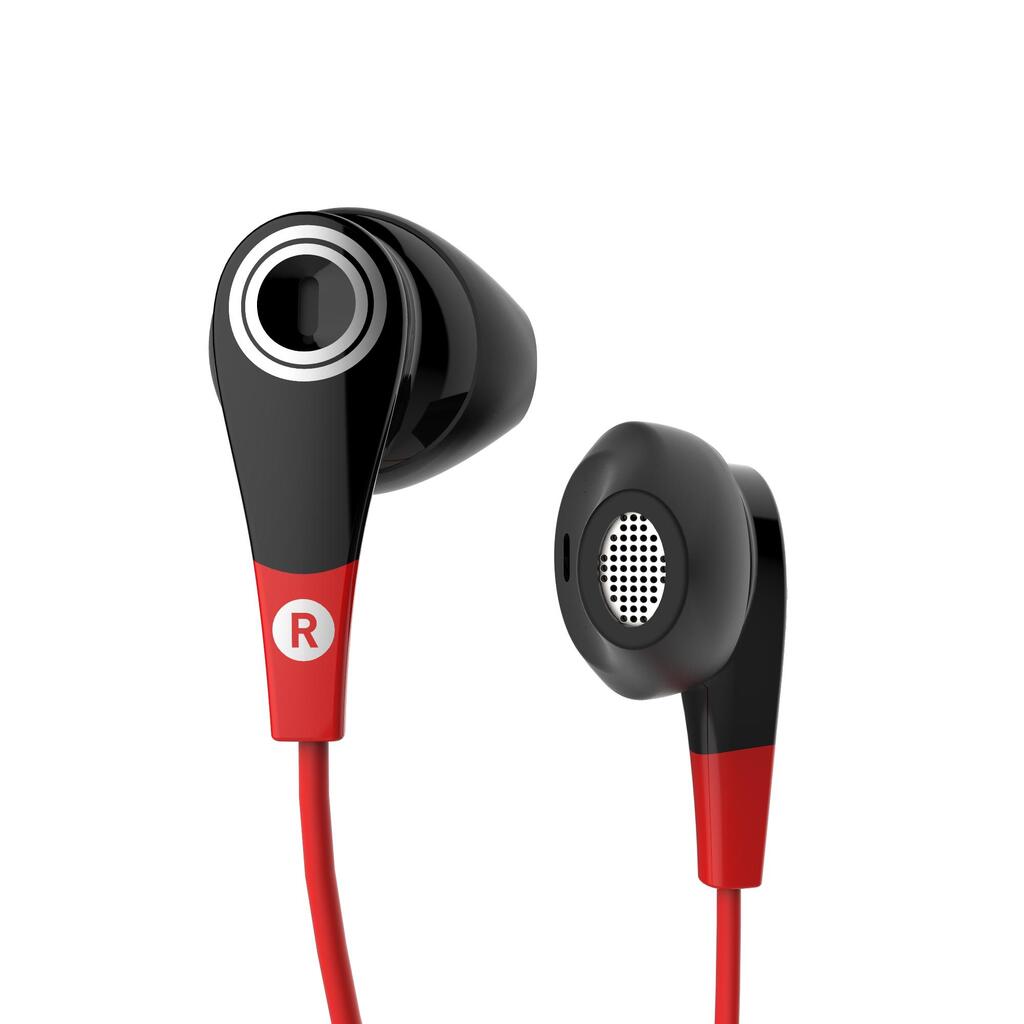 Ohrhörer Sport mit Kabel und Mikrofon ONear 300 schwarz/rot