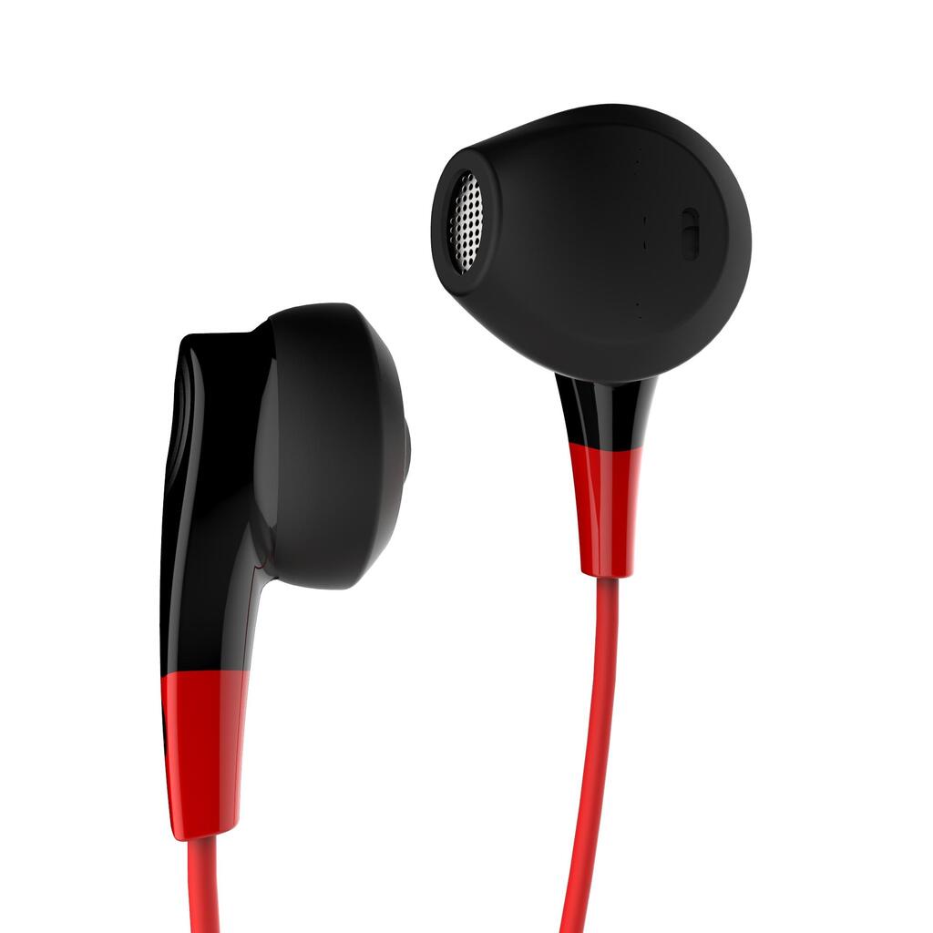 Ohrhörer Sport mit Kabel und Mikrofon ONear 300 schwarz/rot