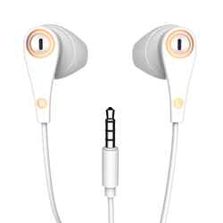 ONear 300 Wired Sports Earphones with Micro - White Leather