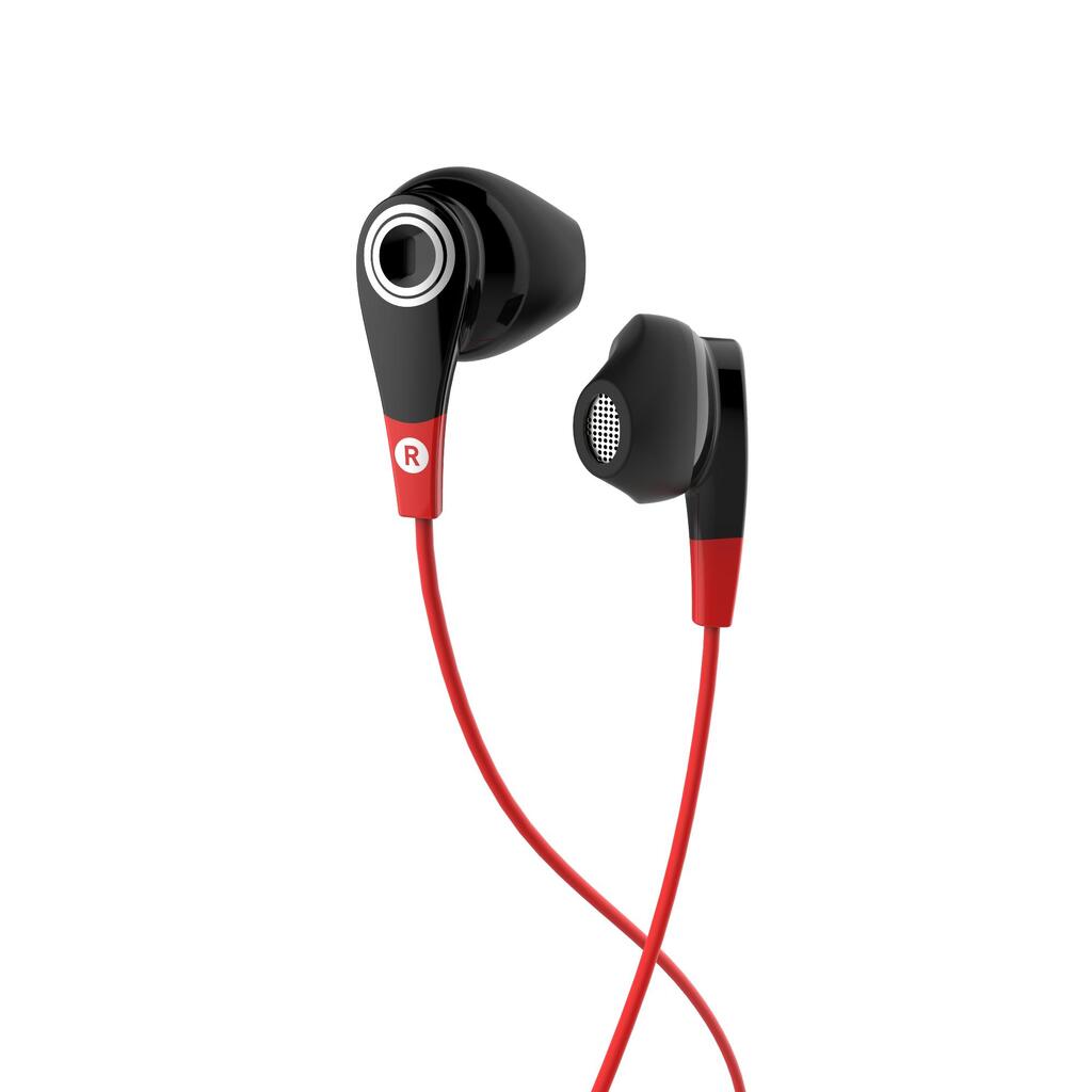 Ohrhörer Sport mit Kabel und Mikrofon ONear 300 schwarz/rot