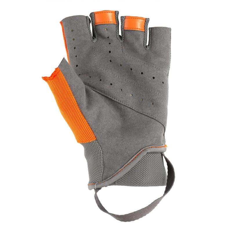 Guantes Ball Trap Solognac Mitones Gris Naranja