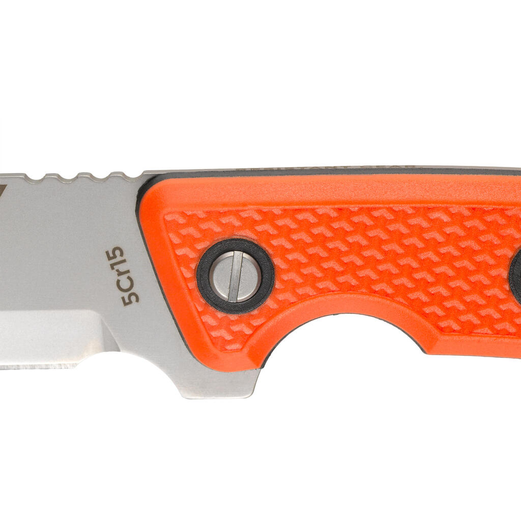 Poľovnícky nôž s pevnou čepeľou Sika 90 Grip oranžový