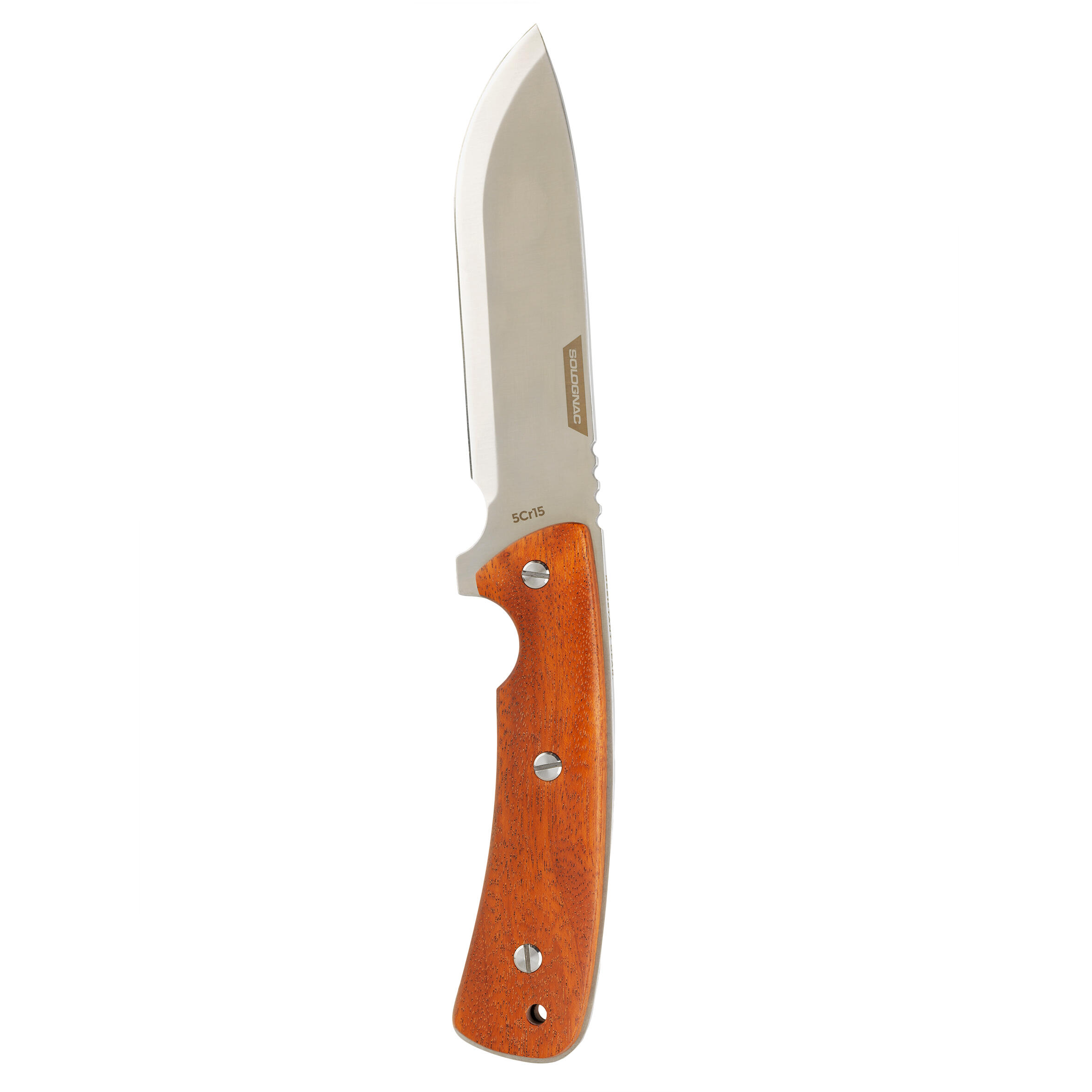 Cuchillo Caza Solognac Sika 130 Hoja Fija 13 Cm Mango Madera Marron
