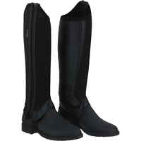 Adult Horse Riding Mesh Half Chaps 100 - Black