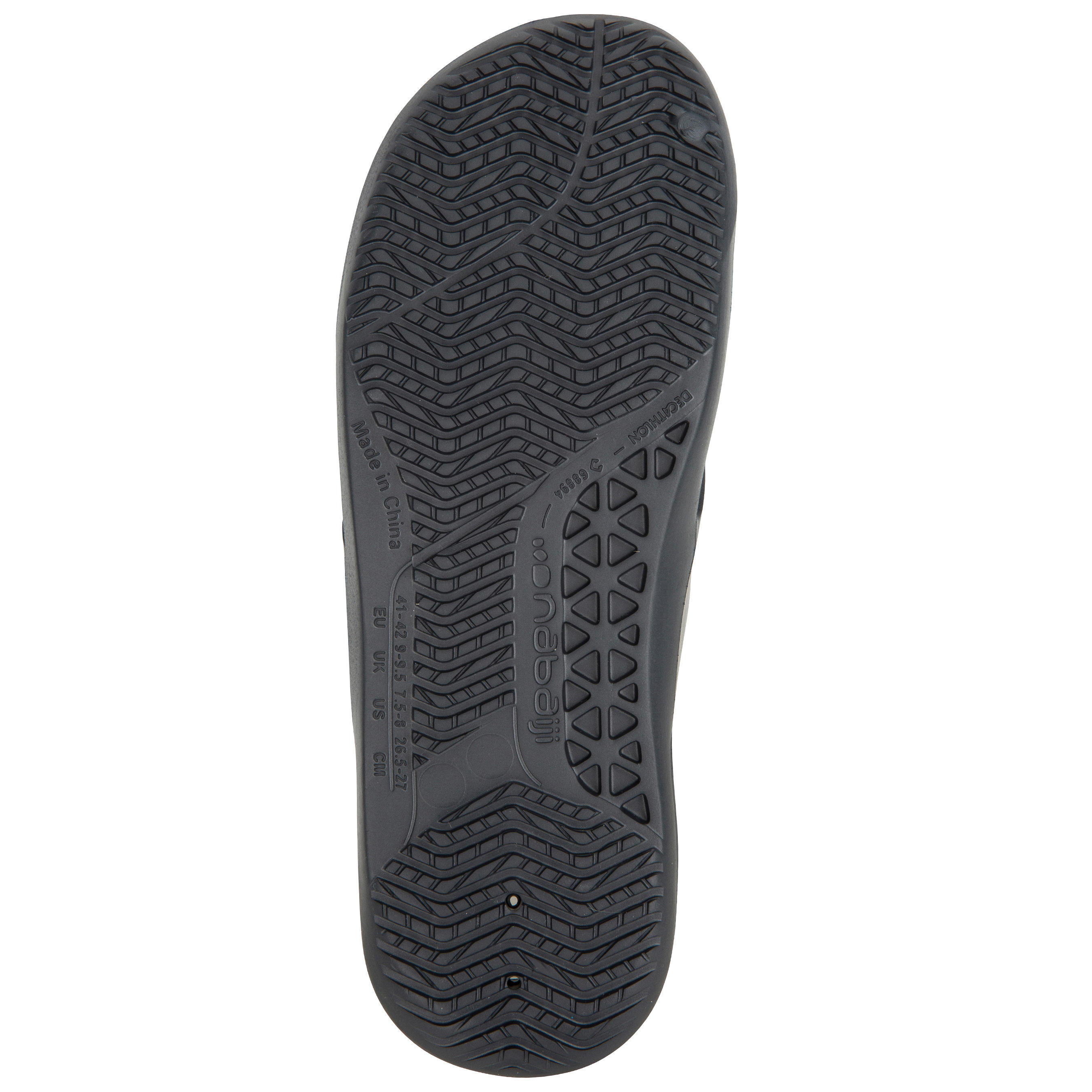 Men's Pool Sandals SLAP 100 BASIC Grey 6/7