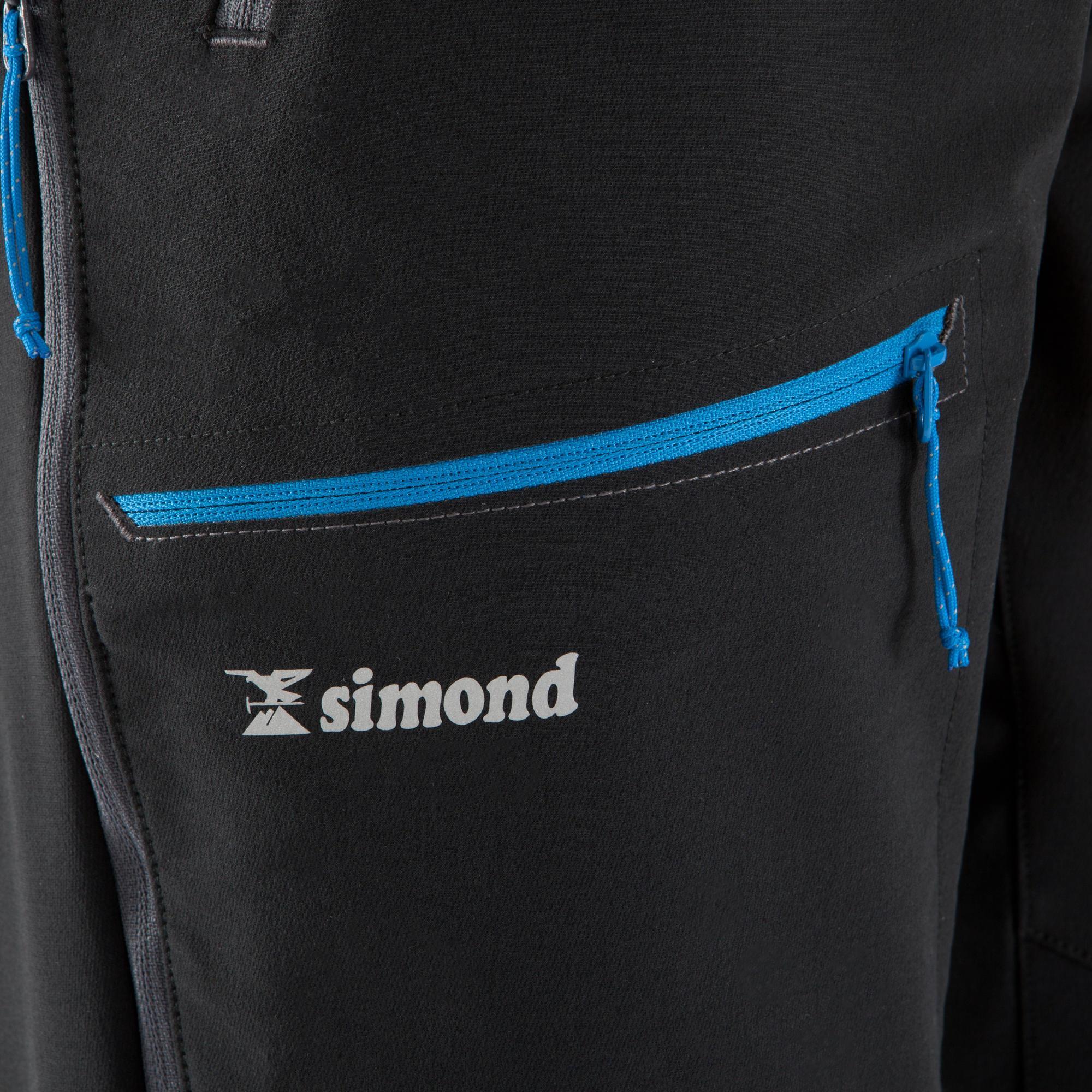 Men s durable windproof mountaineering trousers black SIMOND