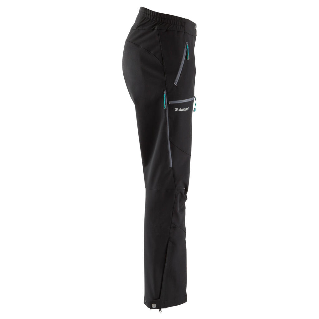 Softshellhose Damen - Bergsteigen Alpinism schwarz