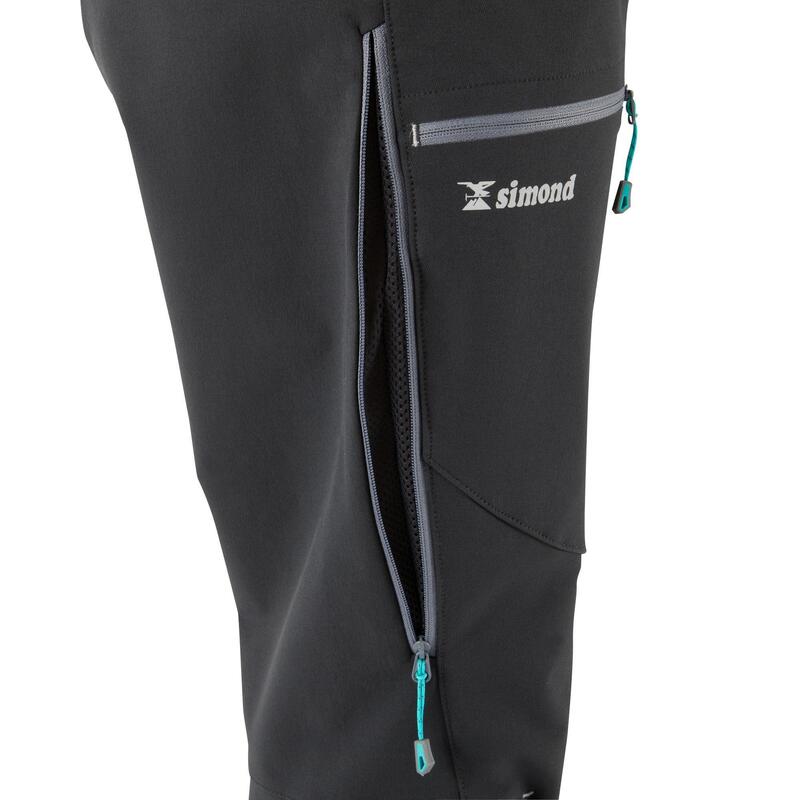 Pantalón de montaña y alpinismo perlante Mujer Simond Alpinism negro