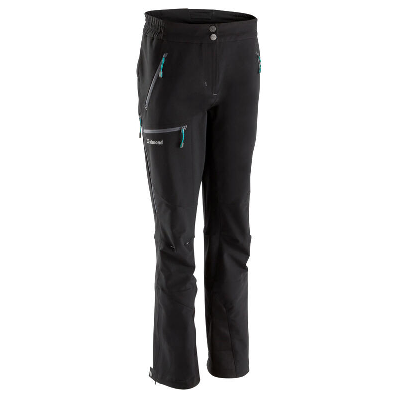Pantalón de montaña y alpinismo perlante Mujer Simond Alpinism negro