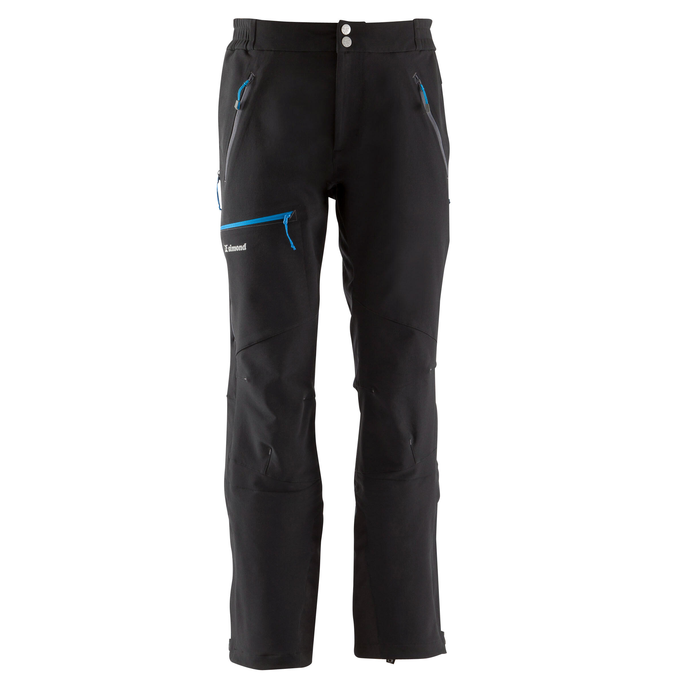 Men’s durable windproof mountaineering trousers, black 2/14