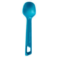 3-piece cutlery set (knife, fork, spoon) for camping in blue plastic