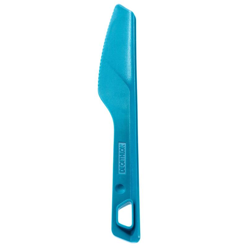 PRODUCTO OCASIÓN: Set 3 Cubiertos Camping Trekking Azul Cuchara Tenedor Cuchillo