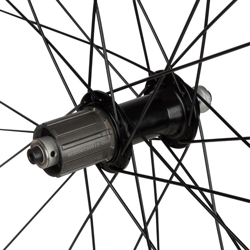 Triban 520 700 DoubleWalled Rear Road Bike Wheel with Cassette Decathlon