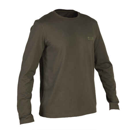 Zelena moška lovska majica z dolgimi rokavi 100