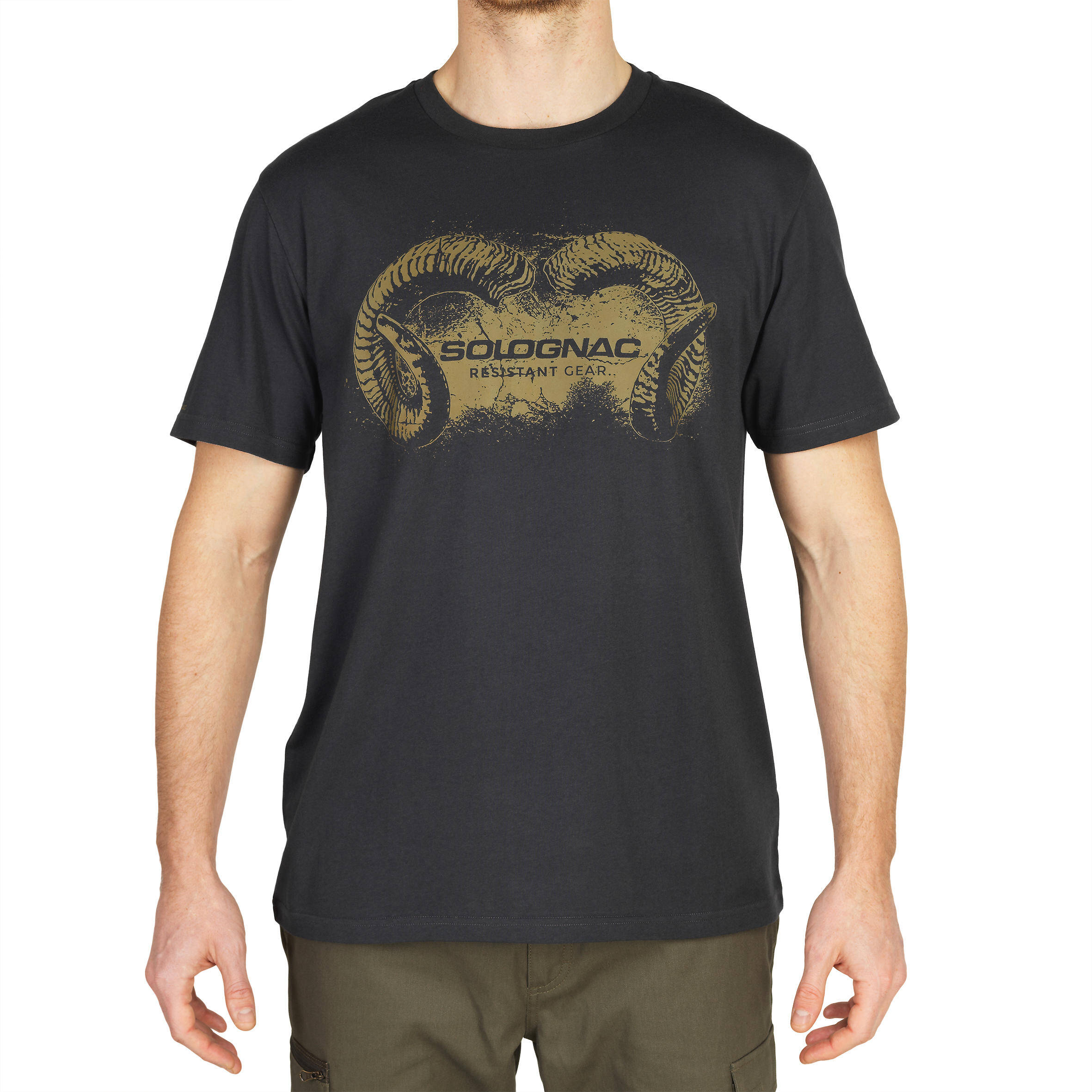 Cotton short-sleeved hunting t-shirt 100