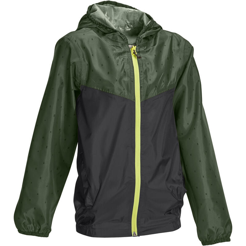 Çocuk Outdoor Yağmurluk - 7/15 Yaş - Gri/Siyah - MH100