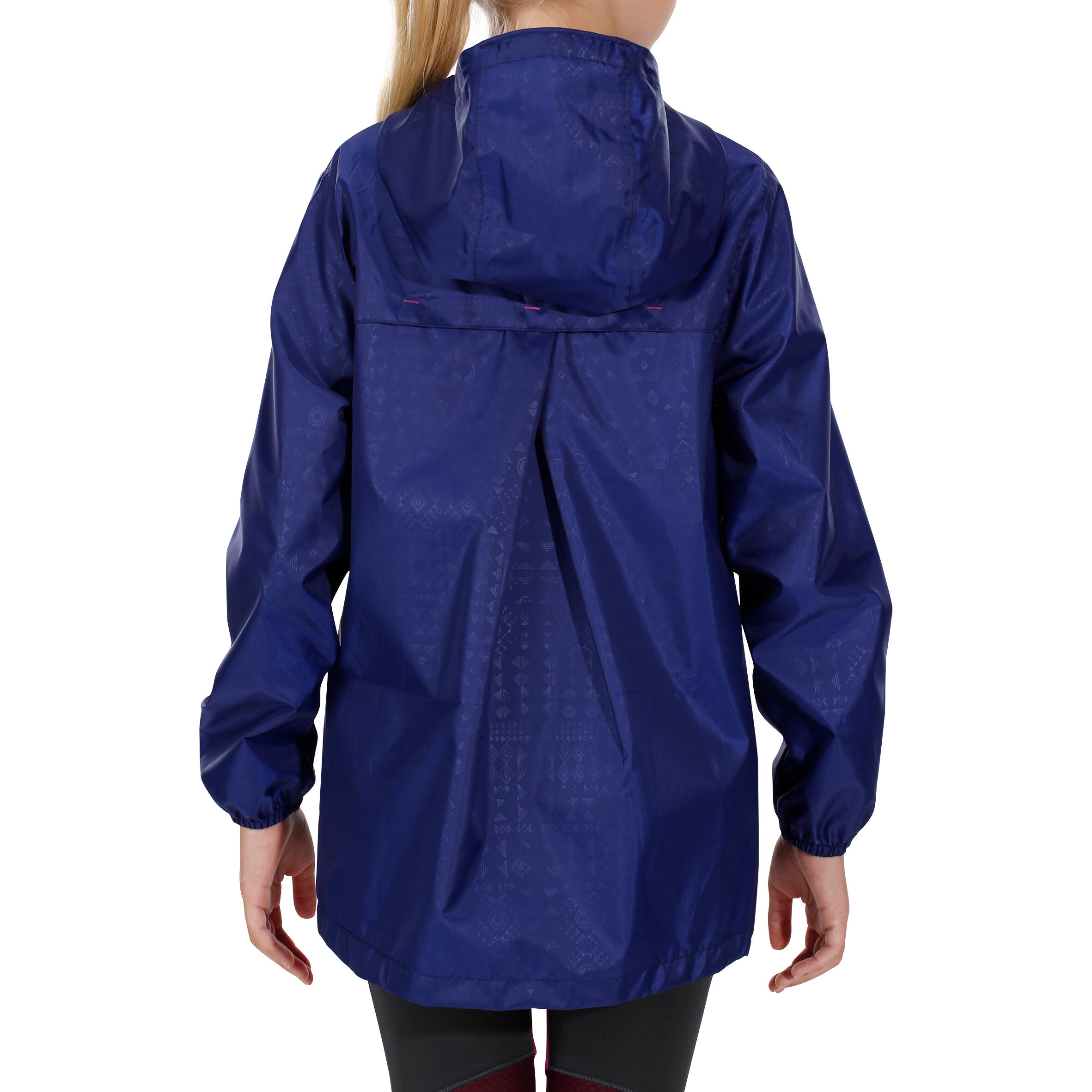 Hike 100 Waterproof Hiking Girl's Jacket - Navy Blue 5/14