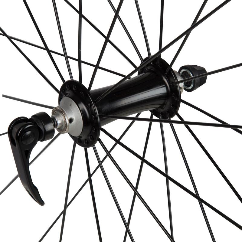 Rueda Bicicleta Carretera 700" Delantera V-Brake Doble Pared Negra