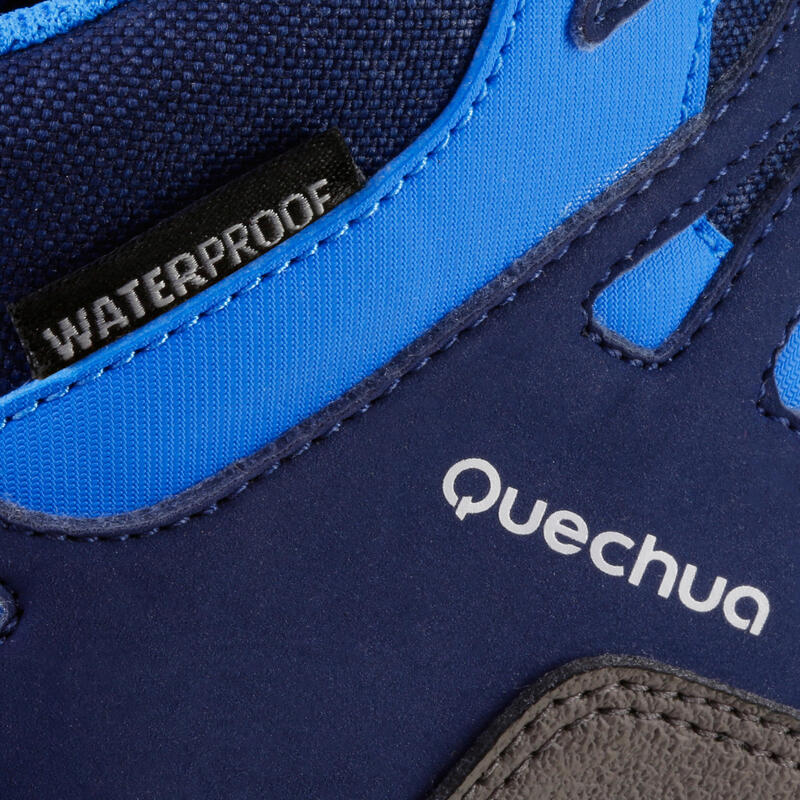 Waterdichte wandelschoenen voor kinderen NH500 mid blauw