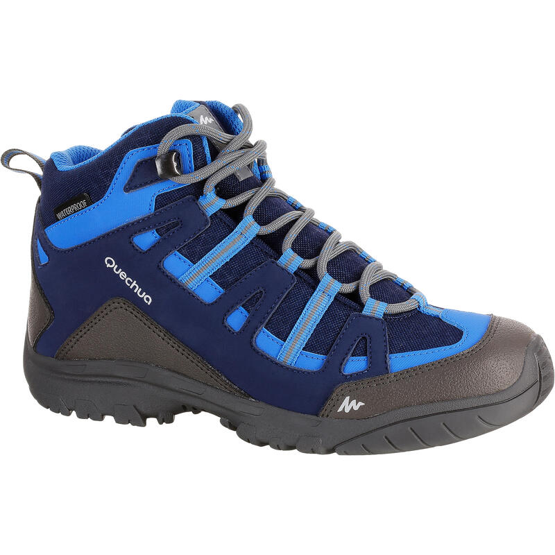 Chaussures de randonnée enfant NH500 Mid imperméables JR bleu