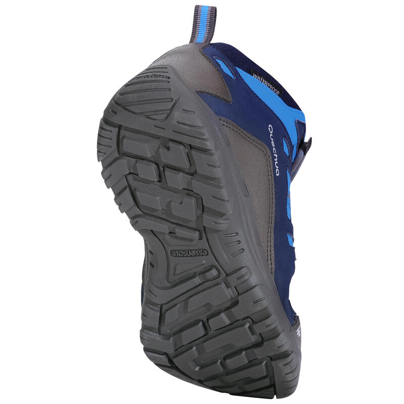 Waterdichte wandelschoenen voor kinderen NH500 mid blauw