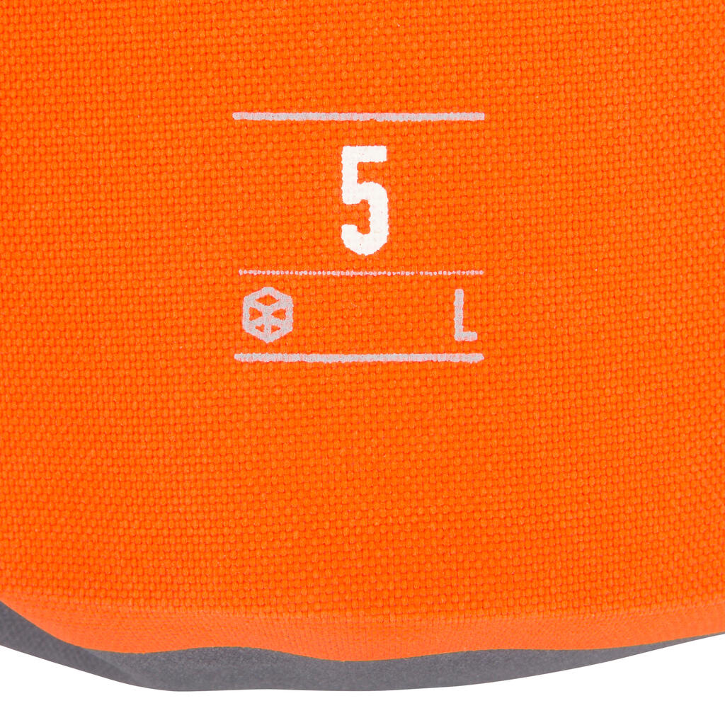 Wasserfeste Tasche 5 l orange ohne Umhängegurt