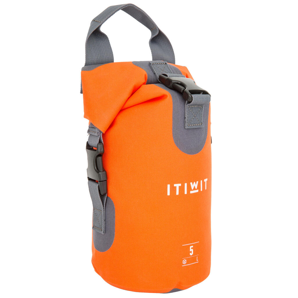 Wasserfeste Tasche 5 l orange ohne Umhängegurt