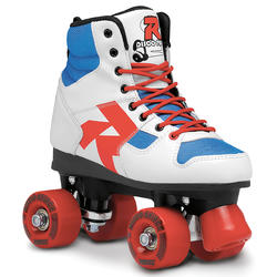 Quad fitness ROCES DISCO PALACE blanc bleu rouge