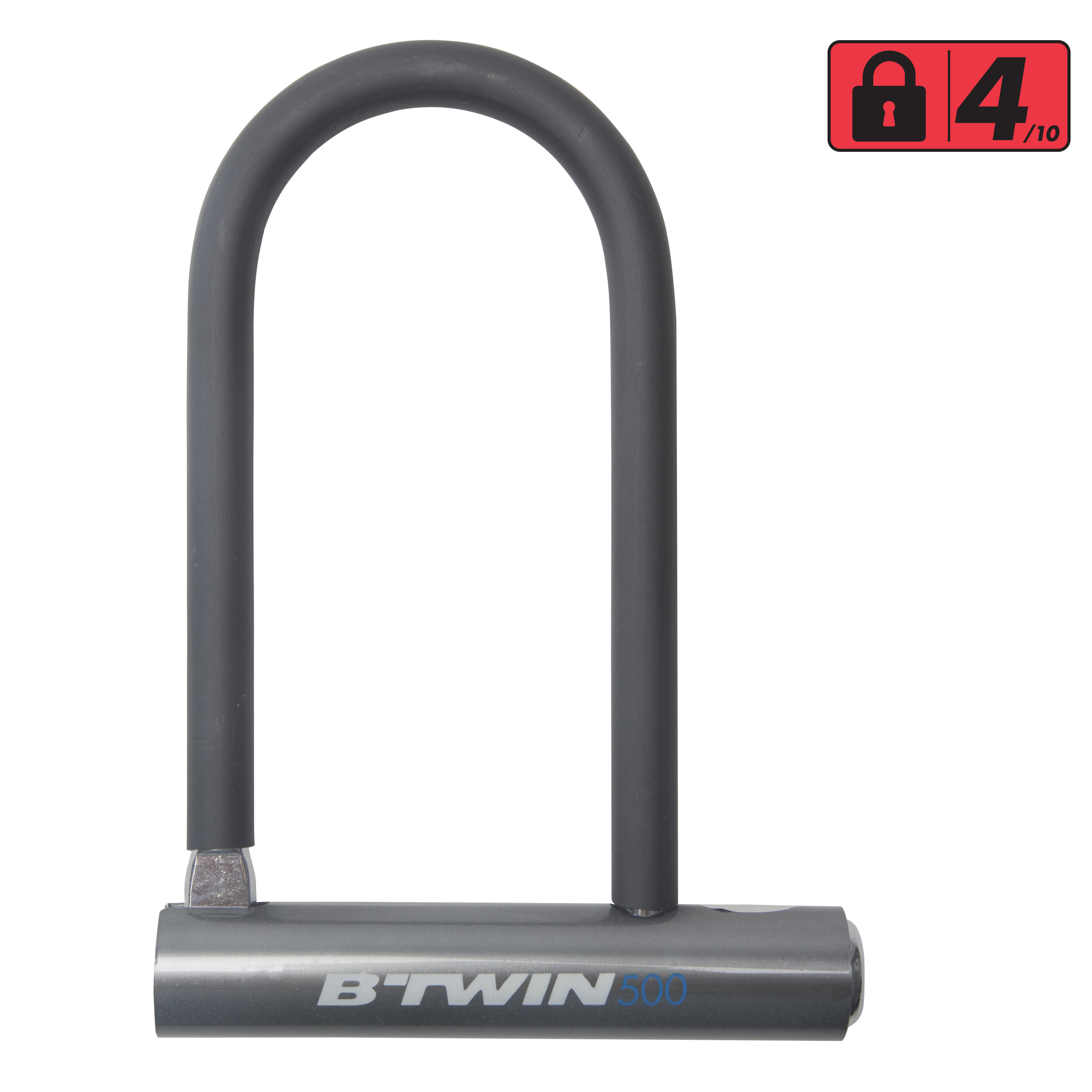 Bike U Lock - 500 Grey - DECATHLON