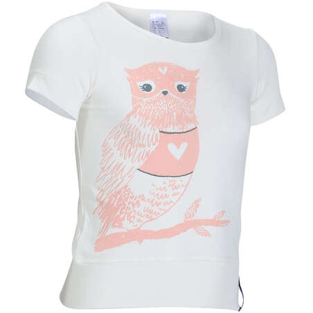 T-Shirt de randonnée enfant Hike 500 hibou blanc