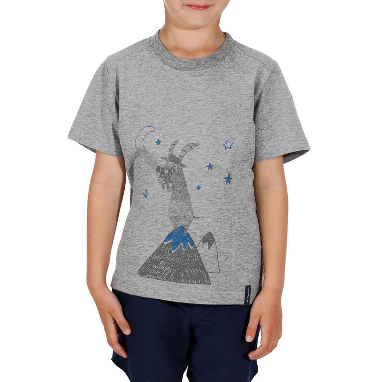 Children's Hike 500 hiking T-shirt grey