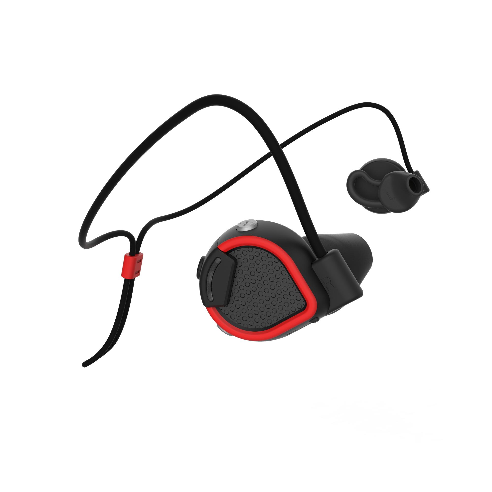 GEONAUTE ONEar Bluetooth Wireless Sport Earphones - Black Red