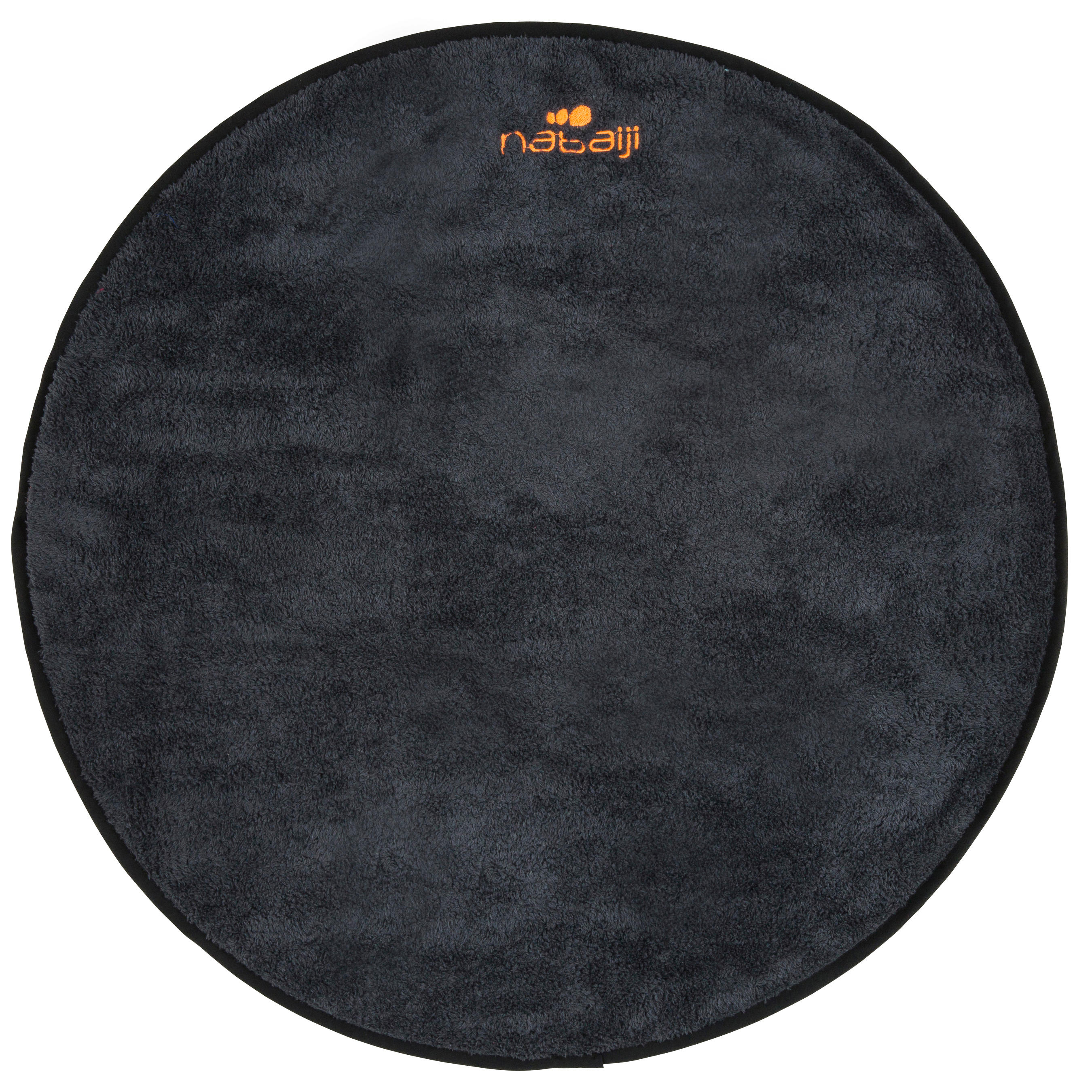 NABAIJI Double-Sided Soft Microfibre Foot Towel Diameter 60 cm - Grey/Black