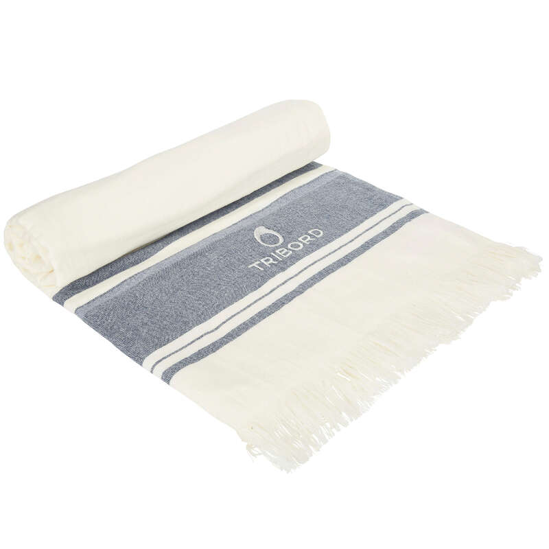 BEACH TOWELS AND PONCHO - FOUTA DOUBLE - Avorio Marine OLAIAN