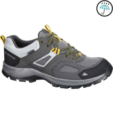MH100 waterproof Men's Hiking shoes Grey Yellow