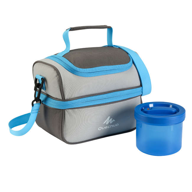 Хладилна чанта с кутии за храна Lunch Box, сива QUECHUA Decathlon