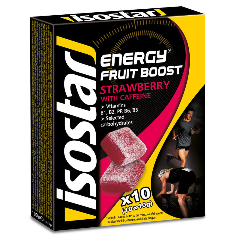 Bonbony Energy Fruit Boost jahodové 10 × 10 g