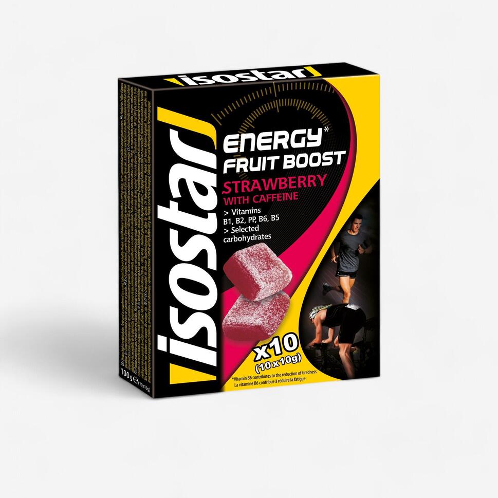 Fruit jellies Energy Fruit Boost aardbei 10x10g ISOSTAR Decathlon.nl