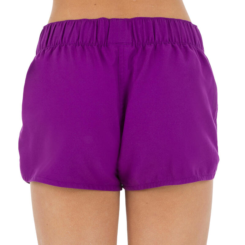 Boardshort fille court avec ceinture élastiquée VIOLET