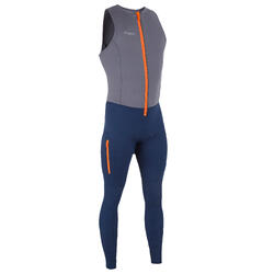 COMBINAISON DEBARDEUR KAYAK STAND UP PADDLE 500 NEOPRENE 2MM HOMME GRIS BLEU