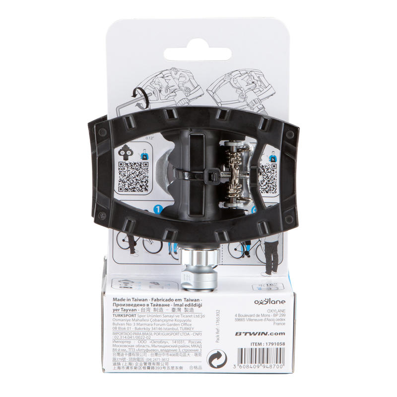 100 Dual Platform Leisure Bike Pedals Decathlon