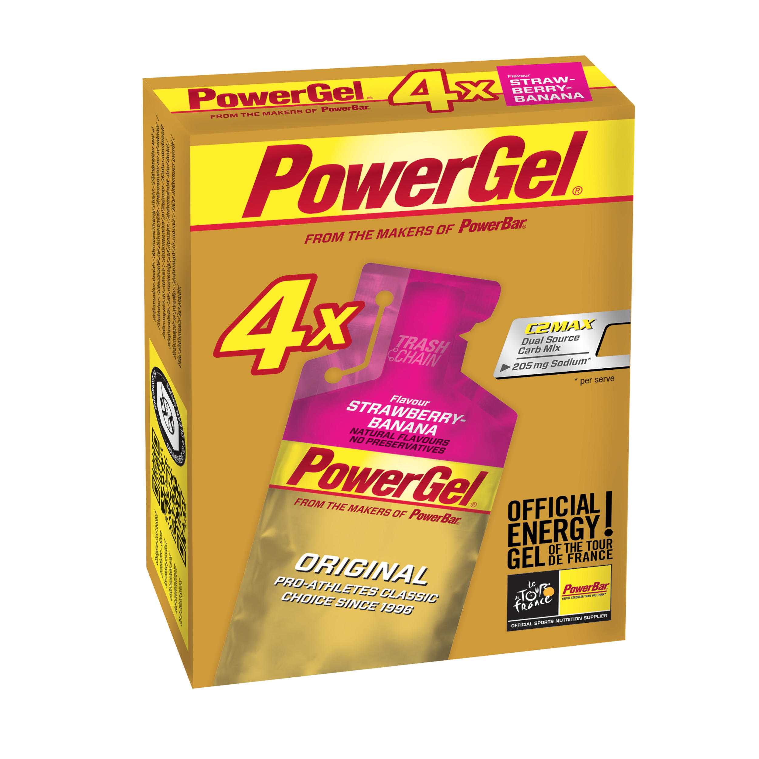Powerbar Energiegel Powergel aardbei/banaan 4x41 g Decathlon.nl